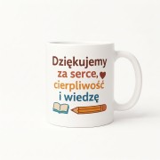 Biały kubek 330 ml z podziękowaniem dla nauczyciela