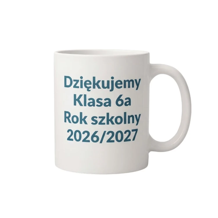 Personalizacja kubka – nazwa klasy i rok szkolny