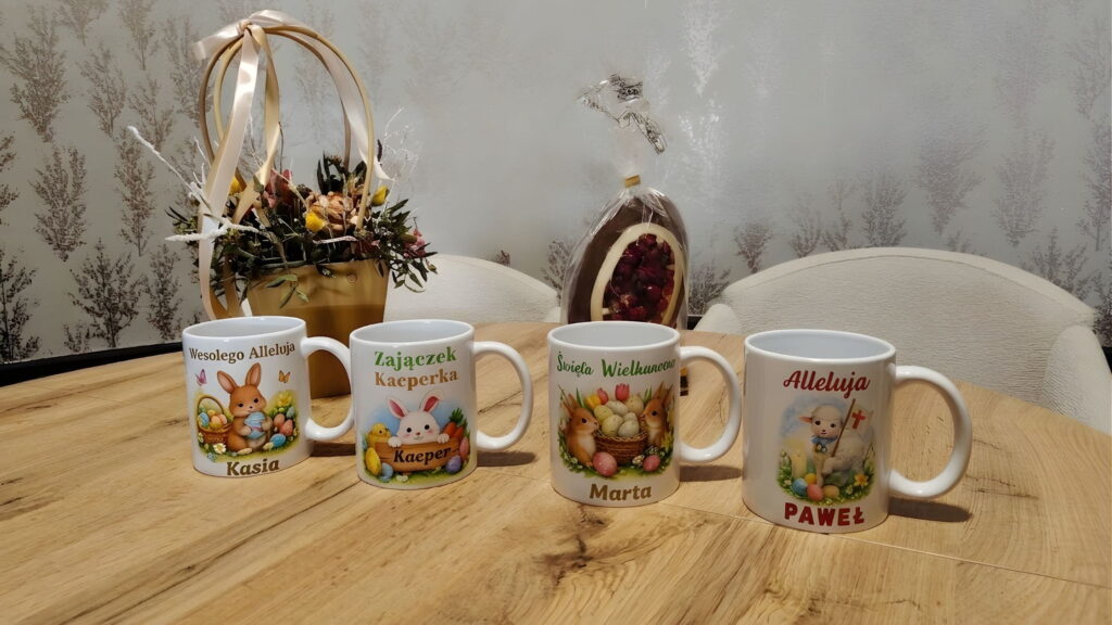 prezenty personalizowane na wielkanoc kubki 4 wzory